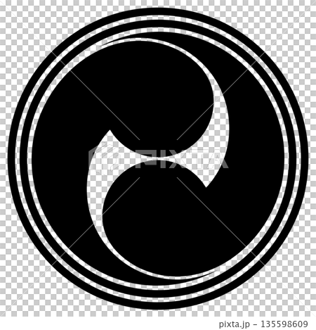This is the family crest. It is a double ring with two comma-shaped symbols on the left. This is the family crest. It is a double ring with two comma-shaped symbols on the left. 135598609