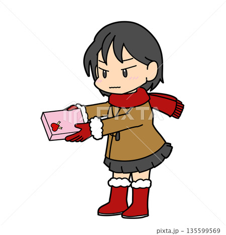 プレゼントを渡す女性 プレゼントを渡す女性 135599569