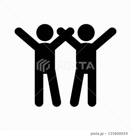 People relationship vector icon. brotherhood filled flat sign for mobile concept and web design. Friends, friendship glyph icon. Symbol, logo illustration. Vector graphics 135600034