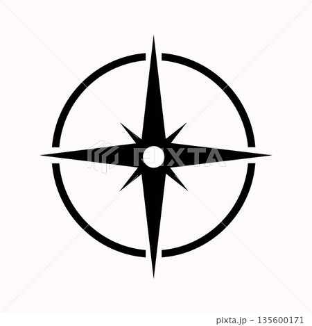 Compass icon vector. High quality black style vector icons Compass icon vector. High quality black style vector icons 135600171