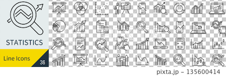統計に関するアイコンセット 統計に関するアイコンセット 135600414