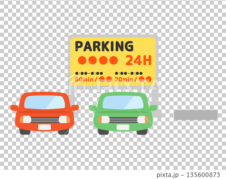 コインパーキングのイラスト 135600873