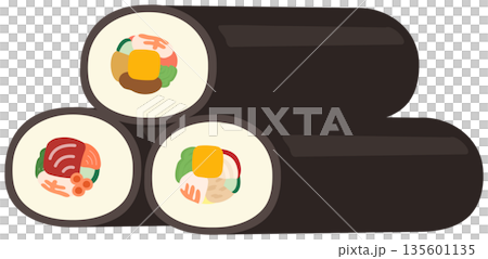 節分の恵方巻、3本セット 節分の恵方巻、3本セット 135601135