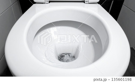 シンプルな洋式トイレのイメージ 16:9サイズ 135601198