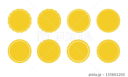 かわいいシンプルなシール・ステッカーの形のセット　Set of sale sticker, Set 135601203