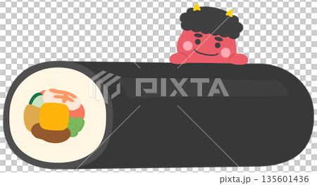 Setsubun demon and ehomaki 135601436