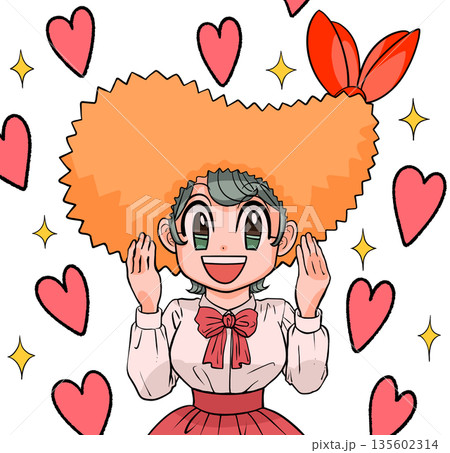 被り物被っているみたいな女の子のエビフライの妖精 被り物被っているみたいな女の子のエビフライの妖精 135602314