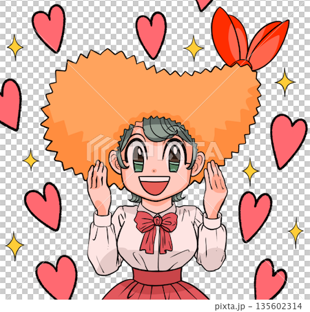 被り物被っているみたいな女の子のエビフライの妖精 被り物被っているみたいな女の子のエビフライの妖精 135602314