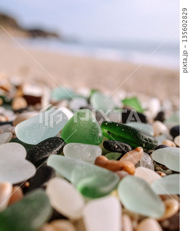 stones and pebbles on the beach stones and pebbles on the beach 135602829