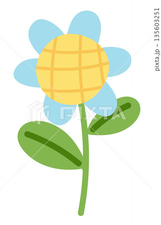 Blue sunflower with green leaves doodles for nature, garden, tree, plants, blossom, blooming, park, picnic, home yard, sticker, cartoon, floral print, decoration, patch, brooch, pin, tattoo, icon Blue sunflower with green leaves doodles for nature, garden, tree, plants, blossom, blooming, park, picnic, home yard, sticker, cartoon, floral print, decoration, patch, brooch, pin, tattoo, icon 135603251
