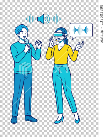 音声AIで会話するバーチャルコミュニケーションのイメージ 135603899