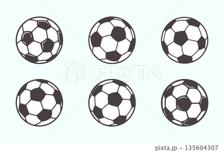 Soccer ball icon, Soccer ball svg, Football game ball icons, Soccer ball vector, Football soccer ball silhouette, Soccer ball silhouette, Football icons. 135604307