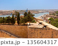 Old Coastal Fortifications and Cannons in Valletta, Malta 135604317