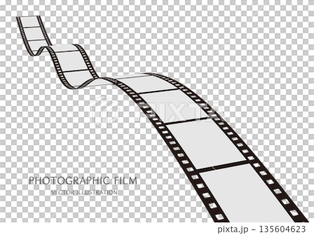 A尺寸橫向背景素材：動態35mm膠片的向量圖數據 135604623