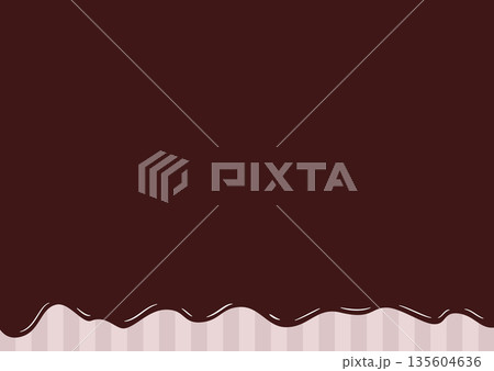 溶けたチョコレートの背景フレームイラスト ピンク 溶けたチョコレートの背景フレームイラスト ピンク 135604636