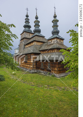 Historic wooden tserkva building in Owczary, Lesser Poland Historic wooden tserkva building in Owczary, Lesser Poland 135606171