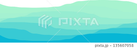 Ocean wave abstract design with gradient blue tones Ocean wave abstract design with gradient blue tones 135607058