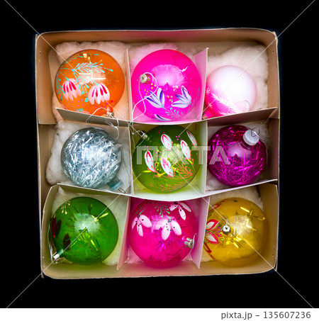 New Year's glass toys. New Year's glass toys. 135607236