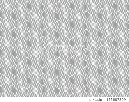灰色の亀甲網代の背景 灰色の亀甲網代の背景 135607299