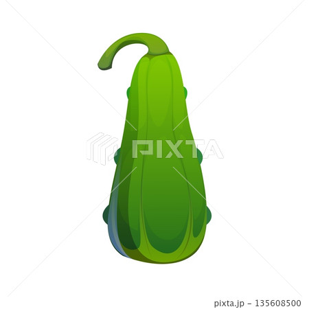Cartoon number one as ripe cucumber vegetable, agriculture typeface, cartoon farm font, harvest type, funny English alphabet. Abc digit 1 character as fresh garden veg. Numeral for kids learning 135608500