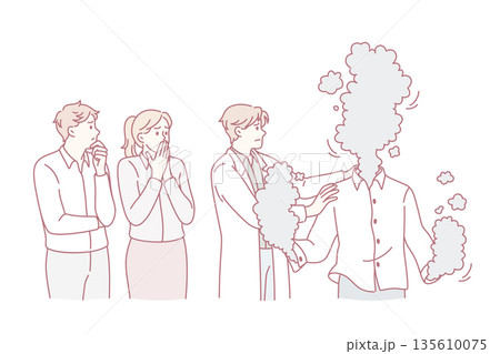 Physical injuries and burns concept 135610075