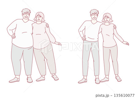 Various family figure state concept. 135610077