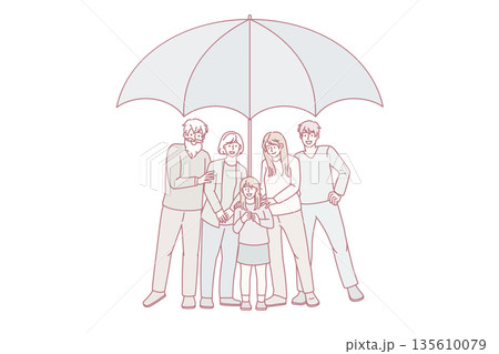 Protection of family and care concept. Protection of family and care concept. 135610079