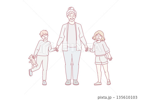 Happy grandmother active lifestyle concept Happy grandmother active lifestyle concept 135610103