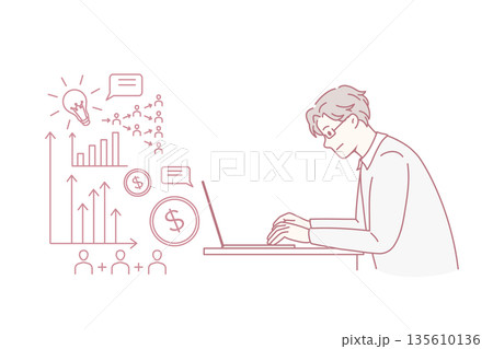 Freelance, innovation and startup concept Freelance, innovation and startup concept 135610136