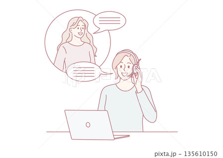 Customer support and service concept 135610150