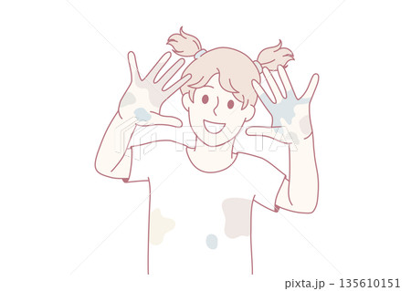 Drawing painting and children fun concept 135610151