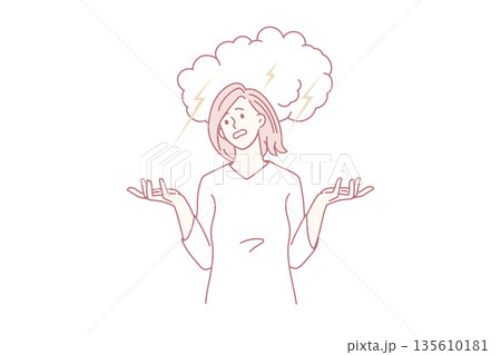 Feeling disappointed and angry concept 135610181