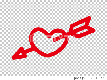 被箭射中的心臟－手繪 135611143