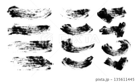 Japanese red ink brushstroke vector pack paint strips, circles, frames and texture highlights. Japanese red ink brushstroke vector pack paint strips, circles, frames and texture highlights. 135611445