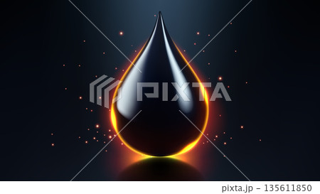 High Quality Crude Oil Drop Isolated on Dark Background, Shiny Droplet, Different From Similar Vector, Vector Illustration High Quality Crude Oil Drop Isolated on Dark Background, Shiny Droplet, Different From Similar Vector, Vector Illustration 135611850