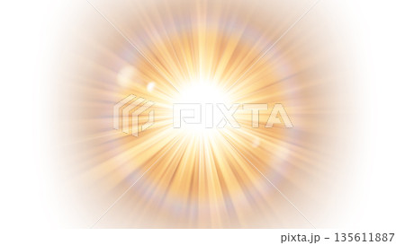 Sunlight Dazzling, Isolated on White Background, Vector Illustration Sunlight Dazzling, Isolated on White Background, Vector Illustration 135611887