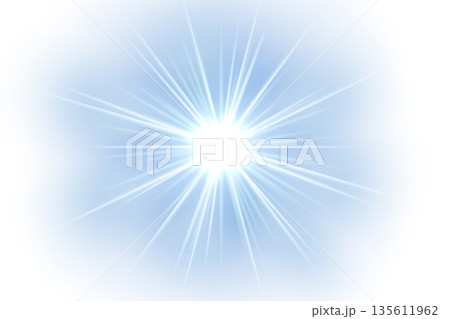 Blue Rays Isolated on White Background, Vector Illustration Blue Rays Isolated on White Background, Vector Illustration 135611962