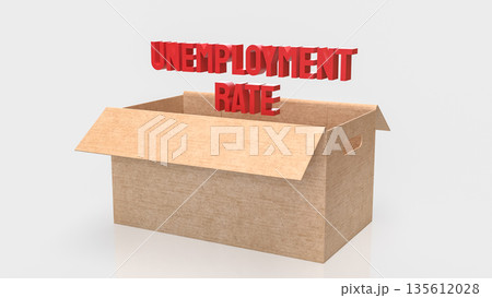 Rising Unemployment Rate Concept with Job Loss and Economic Crisis Symbol 3d render. 135612028