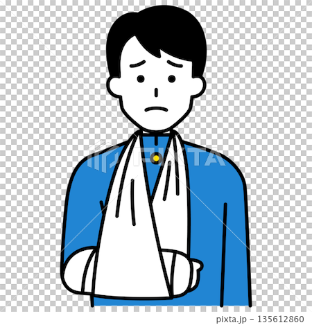 右臂骨折的男學生 右臂骨折的男學生 135612860