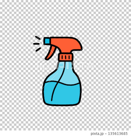 Simple alcohol disinfectant illustration Simple alcohol disinfectant illustration 135613685