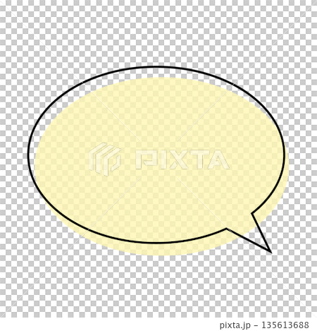 A simple pale yellow speech bubble 135613688