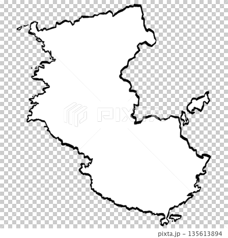 和歌山県地図のイラスト (筆タッチ) シンプル 和歌山県地図のイラスト (筆タッチ) シンプル 135613894