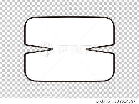 Illustration material of a simple white plaster with a cut Illustration material of a simple white plaster with a cut 135614387