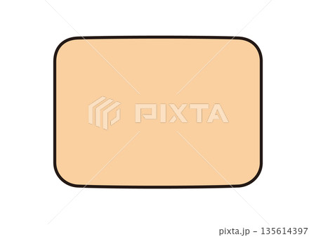 シンプルな茶色い湿布のイラスト素材 135614397