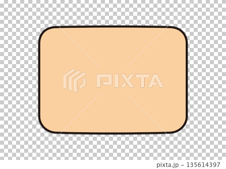 シンプルな茶色い湿布のイラスト素材 135614397