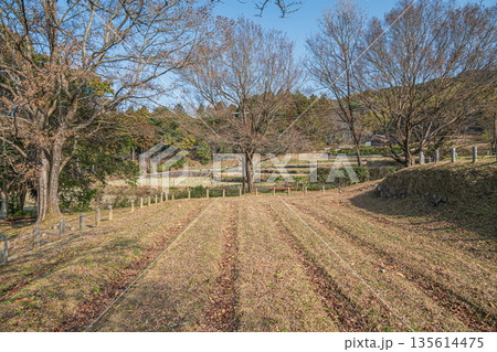 石舞台古墳展望台からの景観 奈良県明日香村 石舞台古墳展望台からの景観 奈良県明日香村 135614475