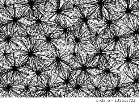 ウドのドライフラワーで描いた、シームレスなナチュラルパターン 135615722