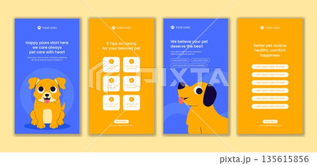 Hand Drawn Flat Cartoon Pets Care Services Social Media Stories Templates Illustration Hand Drawn Flat Cartoon Pets Care Services Social Media Stories Templates Illustration 135615856