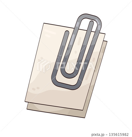 illustration of paper clip 135615982
