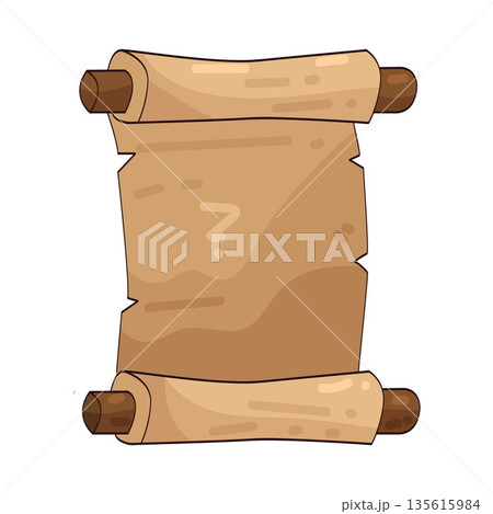 illustration of paper scroll 135615984